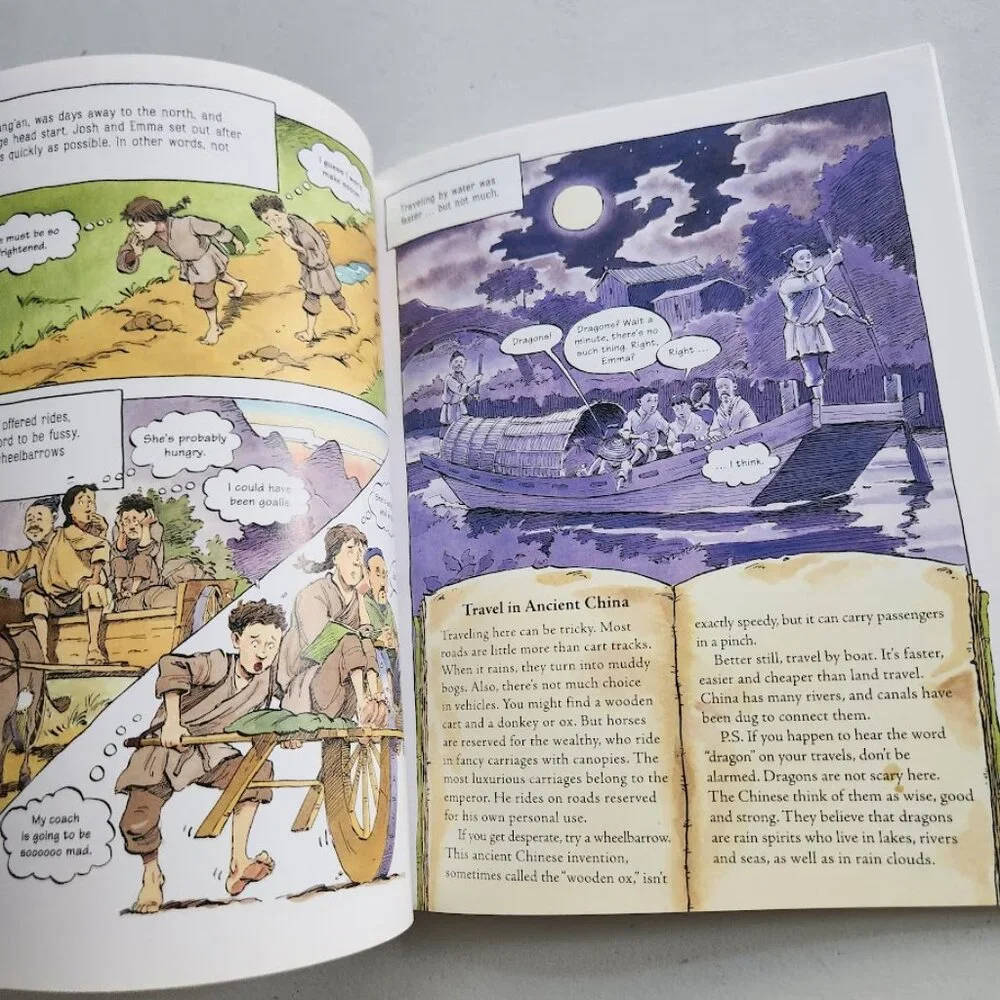 On the Run in Ancient China Time Travel Guides Book Comic Comicbook Children's H